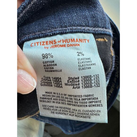 Citizens Of Humanity Dark Denim  Dani Cropped Strait Leg 29 EUC - Picture 7 of 10